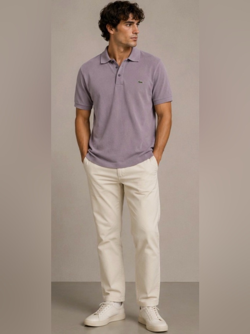 Lacoste Men's Polo Shirt in Taupe